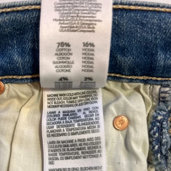 NWT Mother Mid rise Dazzler Ankle fray (Wash: Riding the cliffside) Size 26 - Picture 6 of 10